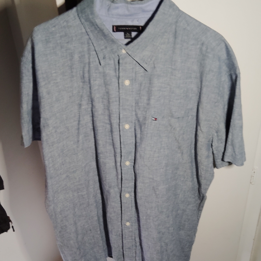 Tommy Hilfiger Blue Casual Button Down Shirt